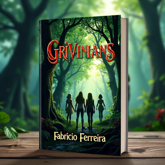 The cover features a lush and ancient forest, with towering trees and an air of mystery. In the foreground, three main characters are depicted, with one of them being a strong and determined female. They are shown in a dynamic pose, as if they are embarking on an adventure or investigating something intriguing.