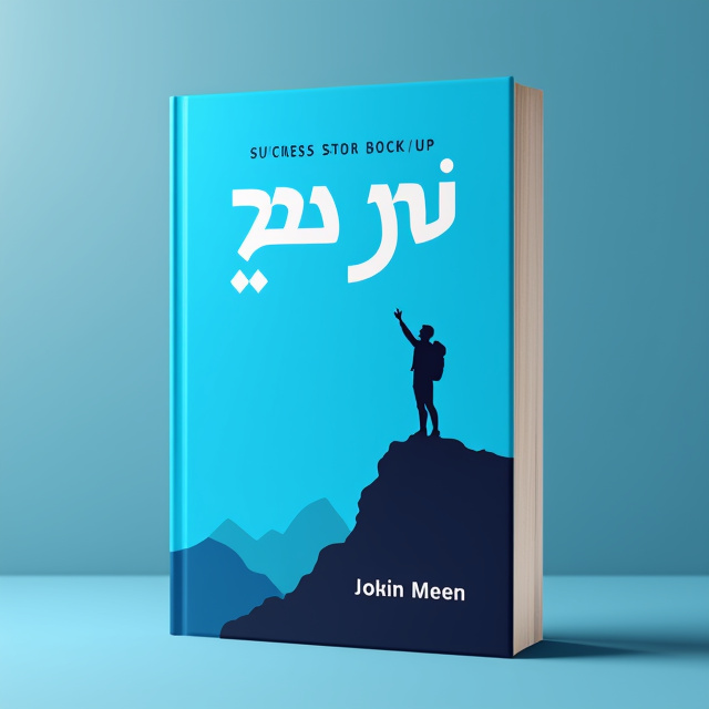 The cover features a bright blue background with a prominent image of a person reaching for success. The person is shown in silhouette, highlighting their determination and drive.