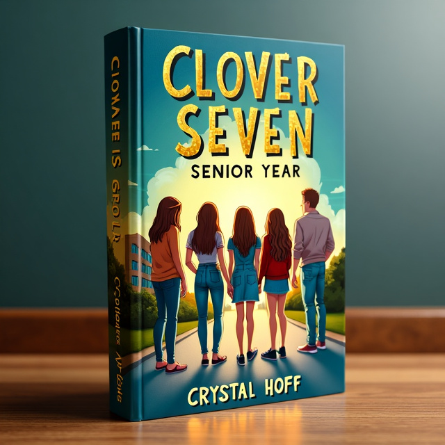 The cover features an illustration of Betsy, Dawn, Cleo, Sarah, Sandy, Lollie, and Emily standing in front of Clover Corner High School. They are depicted with sad expressions, but there is a golden glow surrounding them, representing hope and friendship.