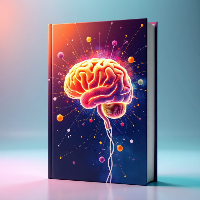 The cover features an abstract representation of a human brain in a vibrant color palette with a glossy finish. The brain is surrounded by various interconnected lines and shapes, symbolizing the banalization of knowledge.