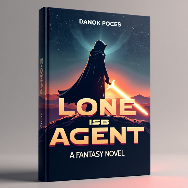 The cover features a striking illustration of a lone figure in a black cloak, standing on a desolate planet with a starry sky above. The figure is holding a glowing sword, with beams of light emanating from it. The overall style is dynamic and reminiscent of the Star Wars universe.