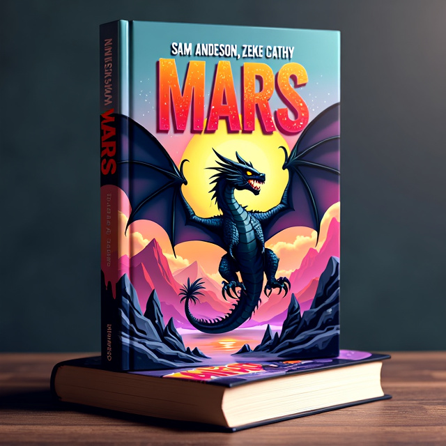 The cover features a vibrant and dynamic scene of a big black dragon spreading out its wings against a backdrop of a colorful fantasy world. The dragon appears powerful and majestic, with intricate details in its scales and sharp claws. The background showcases a fantastical landscape with floating islands, towering mountains, and a glowing sun. The overall visual style is bold and eye-catching, with vibrant colors and high contrast.