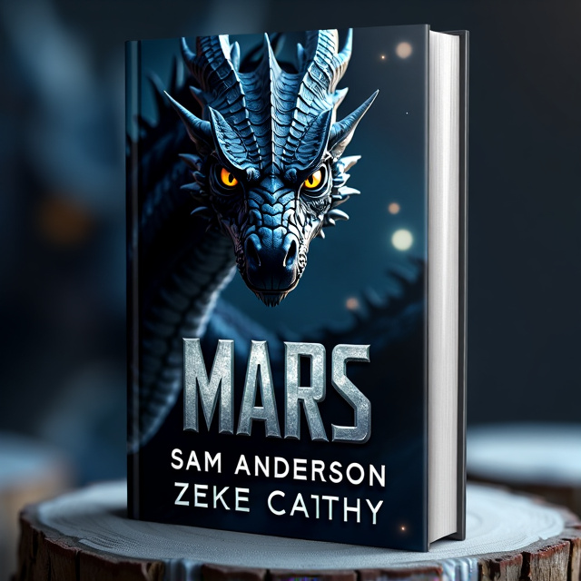 The cover features a close-up of a majestic black dragon, its scales gleaming in the moonlight. The dragon's piercing yellow eyes captivate the viewer, while its wings and tail create a sense of movement and power. The background is a dark, starry sky, giving a sense of mystery and the fantastical.