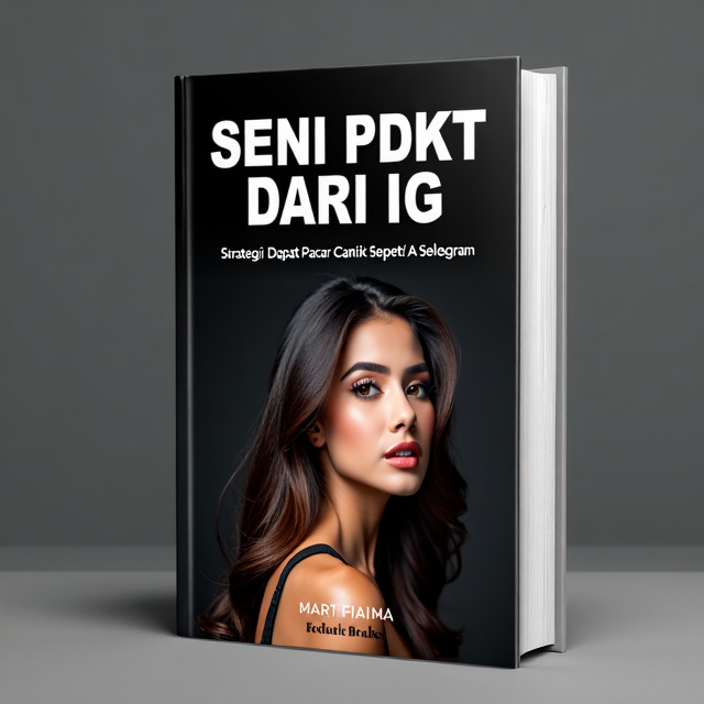 A dark background with a bold, eye-catching image of a beautiful woman posing like a celebrity on Instagram. The title "SENI PDKT DARI IG" is displayed prominently at the top in a stylish font, with the subtitle "Strategi Dapat Pacar Cantik Seperti Selebgram" beneath it in a more elegant font. The image and title are the main focal points of the cover.