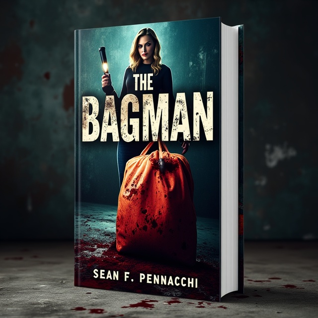 A close-up of a blood-stained bag with ominous shadows in the background. Detective Laura Manning is shown partially visible, holding a flashlight and wearing a determined expression.