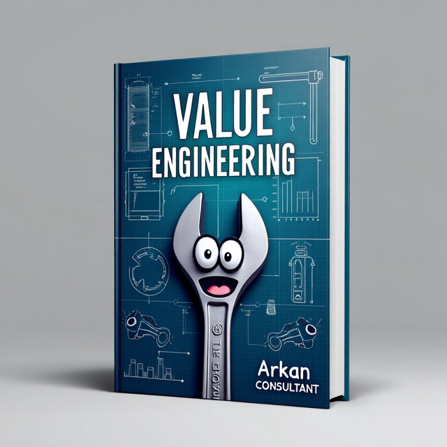 The cover features a close-up image of a funny cartoon-style wrench. The wrench is shown with quirky facial expressions, making it appear thoughtful and humorous. In the background, there is a blueprint-style pattern representing engineering.