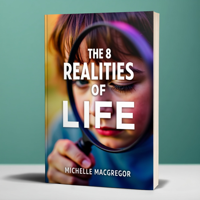 The cover features a close-up image of a curious person looking through a magnifying glass, symbolizing the quest for knowledge and understanding. The background is a gradient of vibrant colors, representing growth and development.