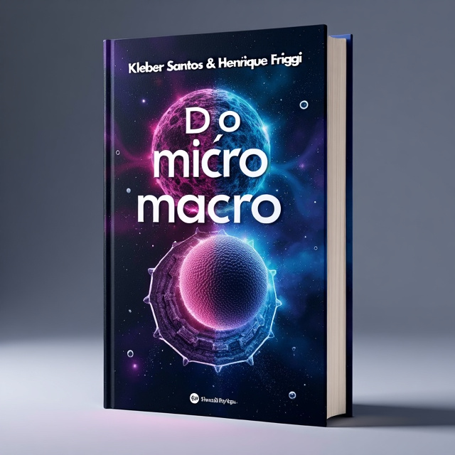 The cover features a stunning astrophotography image of a galaxy, blending seamlessly into a microscopic image of cells. The two images converge in the center, symbolizing the transition from the micro to the macro world.