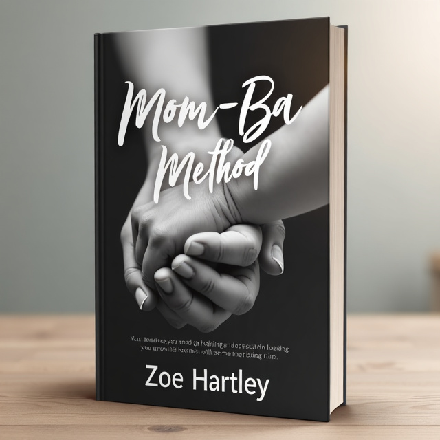 The cover features a close-up image of a mother and baby holding hands, with the baby's hand wrapping around the mother's finger. The image is in black and white, with a soft focus effect to create a warm and fuzzy atmosphere.
