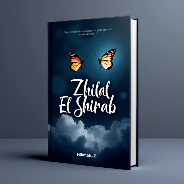 The cover features a dark blue sky with misty clouds, creating a somber and melancholic atmosphere. Two butterflies are shown flying towards each other, symbolizing hope and the search for love. The colors are predominantly dark, with shades of gray, purple, and black, evoking a sense of mystery and longing.
