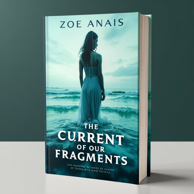 The cover features a stunning image of a woman standing on the shore of an ocean, tears streaming down her face. The ocean is depicted with shades of turquoise, creating a sense of calmness and serenity. The woman is positioned in the center of the cover, symbolizing the main protagonist of the book. The image is overlaid with a subtle texture, adding depth and visual interest.