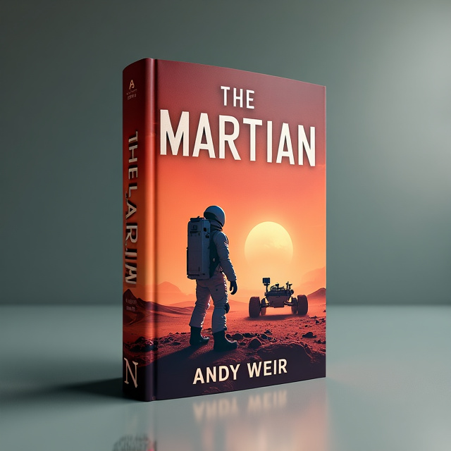 The cover features a striking image of Mars as the background, with a lone astronaut standing in the foreground. A Mars rover is seen in the distance, giving a sense of exploration and adventure.
