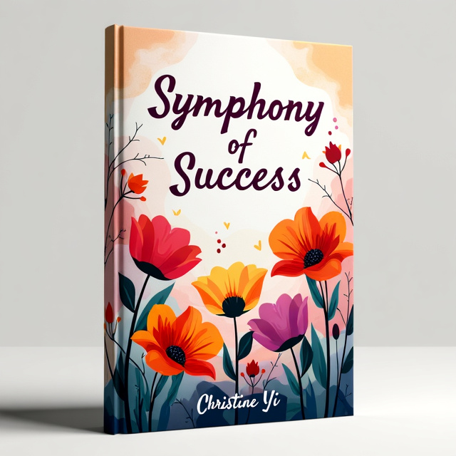 A vibrant and dynamic image of blooming flowers in various colors, symbolizing growth and success. The flowers are arranged in a symmetrical pattern, creating a sense of balance and harmony. The image is overlaid with abstract shapes and lines, representing the artistic aspect of the book.