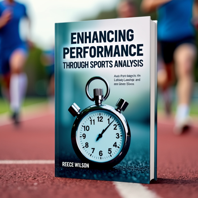 The cover features a close-up image of a stopwatch with a blurred background of athletes in action. The title is prominently displayed in bold letters at the top, while the author's name is placed at the bottom right corner.