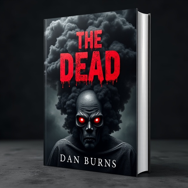 The cover features a black background with a large, ominous black smoke monster emerging from the bottom, with its piercing red eyes staring directly at the viewer. The smoke monster is surrounded by an aura of darkness, creating a sense of foreboding and menace.