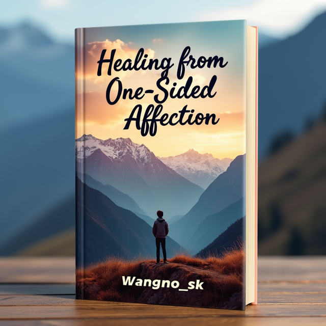 The cover features a stunning Ladakhi landscape with a mountain range in the backdrop. In the foreground, there is a solitary figure looking out into the distance, representing the theme of one-sided love and longing.