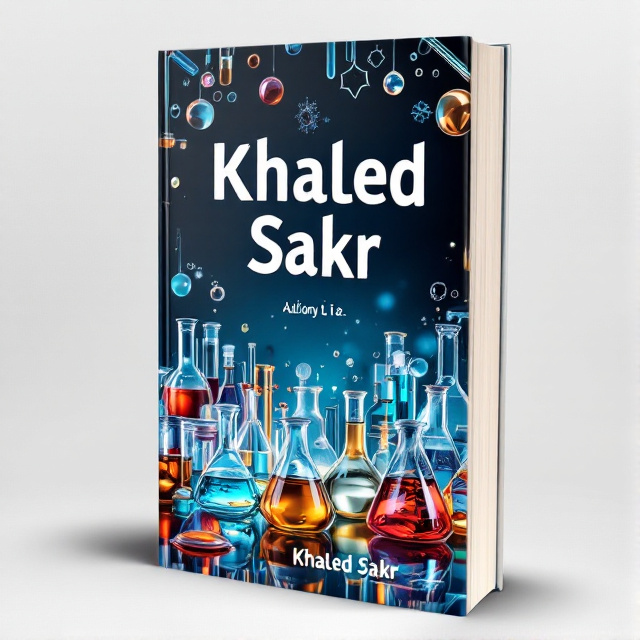 The cover features a close-up image of various chemical laboratory equipment, such as beakers, test tubes, and measuring cylinders. The elements are arranged in a dynamic and eye-catching way, creating a sense of movement and excitement.