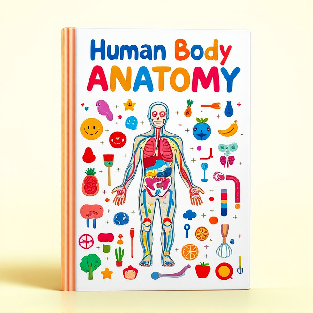 The cover features a vibrant and colorful illustration of the human body, with different organs and systems highlighted. The illustration is engaging and visually appealing, with a mix of realistic and cartoonish elements.
