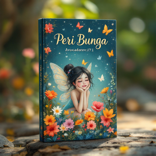 The cover features a beautiful illustration of a fairy surrounded by vibrant flowers and butterflies. The fairy is portrayed with a mix of happiness and sadness on her face, capturing the emotional essence of the book.