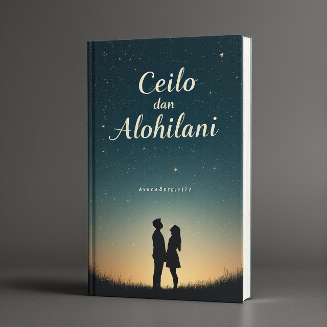 The cover features a couple, standing side by side, looking up at the night sky filled with stars. The background is a gradient of neutral colors, depicting a peaceful and serene atmosphere. The couple's expressions show a mix of happiness and sadness, capturing the emotions of the story.