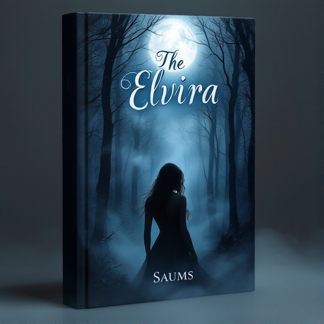 The cover features a dark, mysterious forest with swirling mist, representing the fantasy genre. In the foreground, a silhouette of a female figure, partly hidden, adds an element of intrigue. The moonlight shining through the trees casts an ethereal glow on the scene.