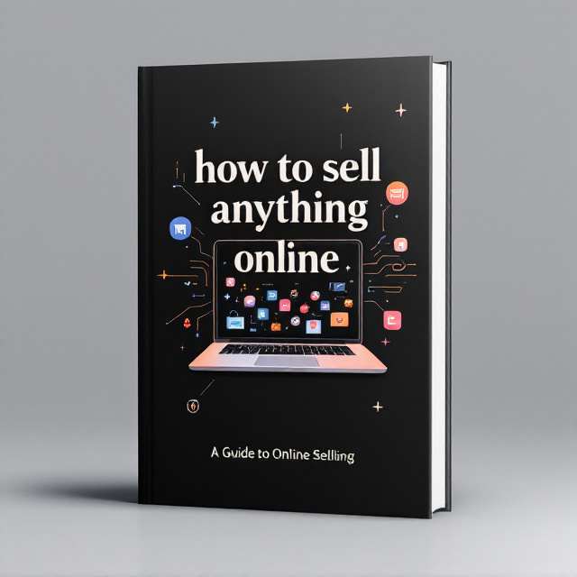 The cover features a dark background with a sleek and modern design. In the center, there is a striking image of a laptop screen displaying various online shopping icons and graphics. Surrounding the laptop screen are abstract lines and shapes that add a sense of sophistication and complexity to the design.