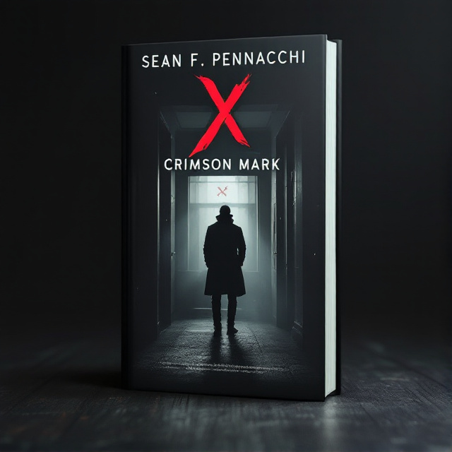 The central image showcases a silhouette of Detective Michelangelo Silvermoon standing in a dimly lit apartment. The apartment is surrounded by shadows, and there is a faint crimson mark on the wall.