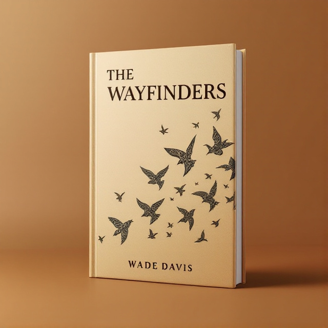The cover features a sketch of flying birds in a tribal motif style, placed against a clean and classic brown paper background. The birds are drawn with intricate details, conveying a sense of wisdom and exploration.