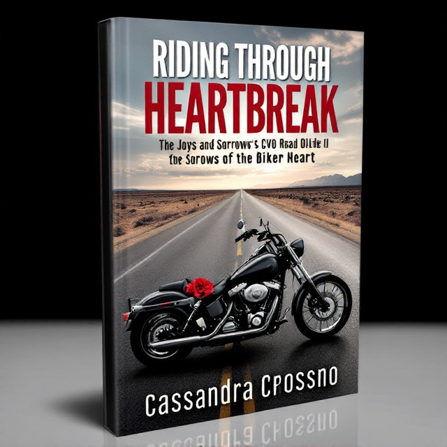 The dark gray 2001 Harley Davidson Screamin' Eagle CVO Road Glide II is positioned in the center of the cover, with a deserted road stretching out behind it. A single red rose is delicately placed on the seat of the motorcycle.