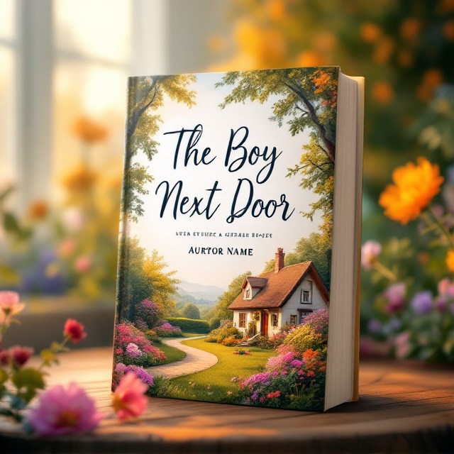 The cover features a serene and picturesque landscape, with a cozy house nestled in a vibrant, blooming garden. The scene is bathed in warm, golden afternoon light, creating a calm and inviting atmosphere.