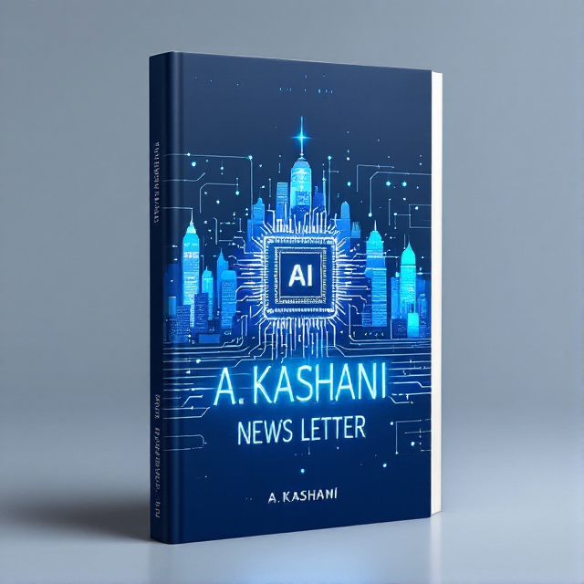 The cover features a futuristic cityscape in shades of blue, with a prominent AI chip in the center representing digital transformation. The cityscape is surrounded by binary code and technology symbols, creating a sense of a connected and advanced world.