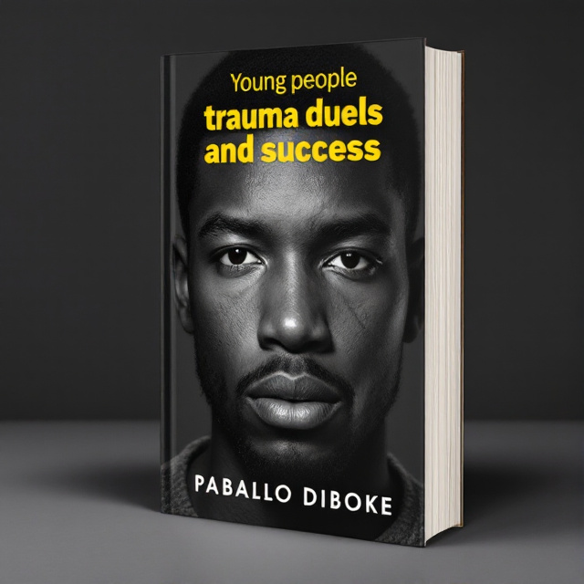 The cover features a close-up photograph of the author's face, with a charcoal gray background. The title is placed at the top in bold yellow typography, while the author's name is placed at the bottom in white typography.