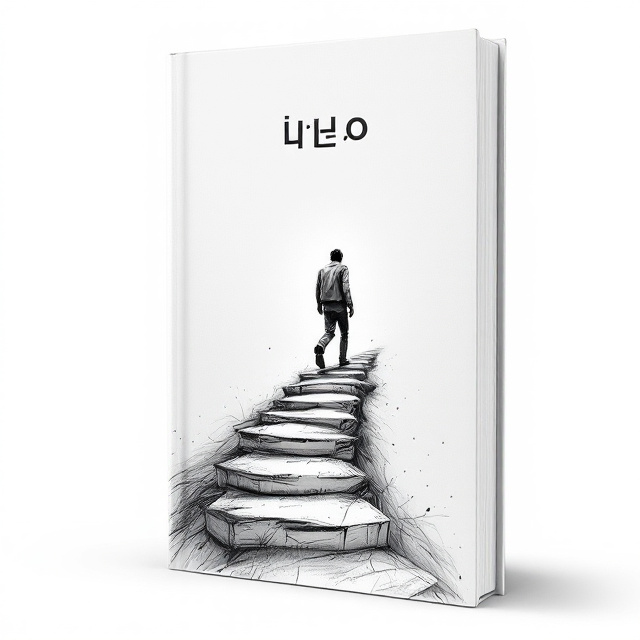 The cover features a black and white pencil drawing of a person walking towards success. The person is depicted with determination and confidence, symbolizing the journey towards achievement.