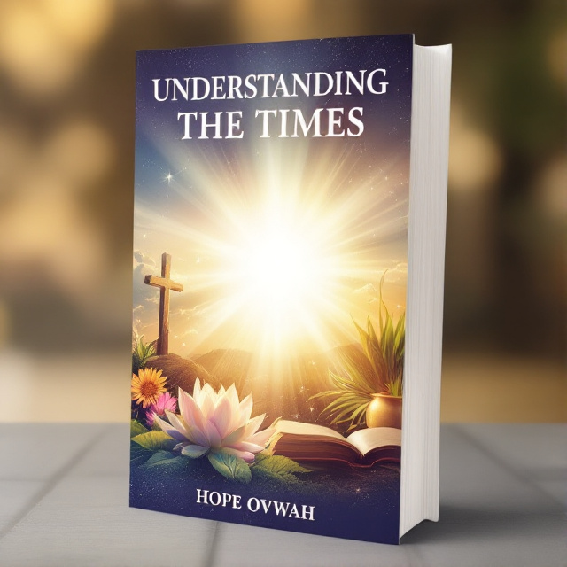 The cover features a bright, radiant light shining from the center, symbolizing understanding and knowledge. Surrounding the light are various elements representing different aspects of spirituality and religion, such as a cross, a lotus flower, and a book. These elements are arranged in a harmonious and balanced way, creating a sense of purpose and hope.