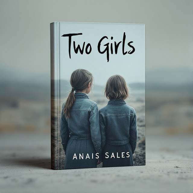 The cover features a close-up image of two young girls, standing side by side but facing away from each other. The girls are positioned against a backdrop of a desolate landscape, symbolizing loneliness. The color palette is muted, with shades of gray and blue to enhance the somber mood.