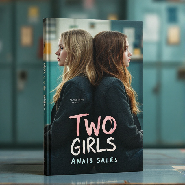 The cover features a close-up shot of two girls sitting back to back, one with blonde hair and one with brown hair. They are shown in a school setting, with lockers and a classroom in the background. The overall style is realistic and evokes a sense of loneliness and introspection.