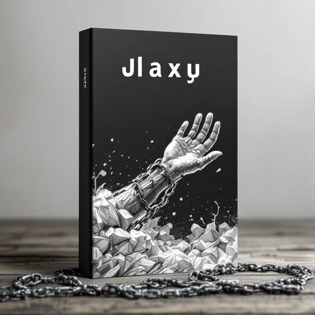 The cover features a powerful black and white pencil drawing of a person breaking free from chains, representing the challenge of breaking free from subconscious thought patterns. The drawing is highly detailed and conveys a sense of struggle and determination.