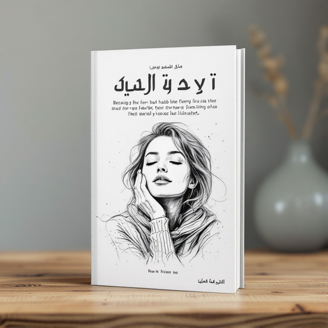 The cover features a black and white pencil sketch of a woman breaking free from bad habits and feeling liberated. The sketch showcases her transformation and the positive impact it has on her well-being, while also conveying a sense of determination and strength.