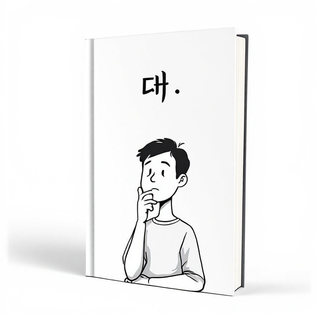 A black and white cartoonish illustration of a person deep in thought, representing self-awareness and self-reflection.