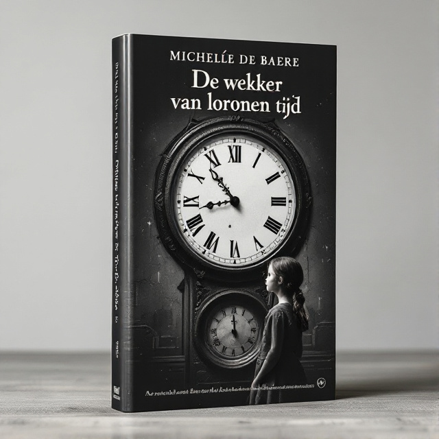 The cover features a monochromatic image of a young girl, around 15 years old, standing in front of a vintage clock. The clock takes up most of the cover, with the girl positioned off to the side, looking at the timepiece in wonder.