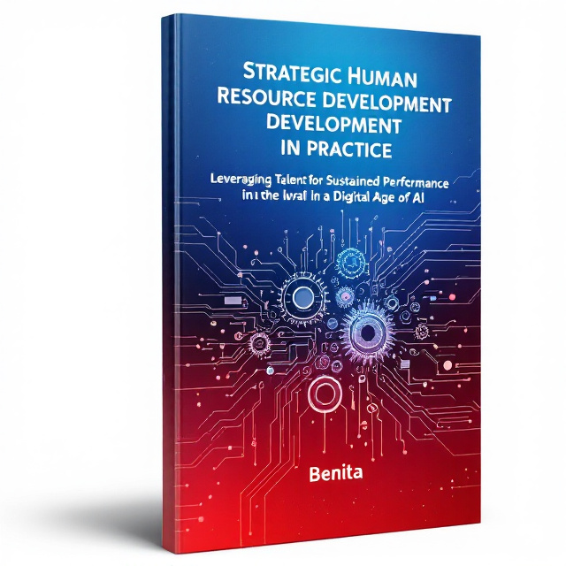 The cover features a bold and vibrant color scheme with a gradient background transitioning from deep red to electric blue. The central focus is a dynamic illustration of gears and circuitry, representing the digital age of AI. The title is prominently displayed in a clean and modern font, while the author's name is smaller and placed at the bottom for balance.