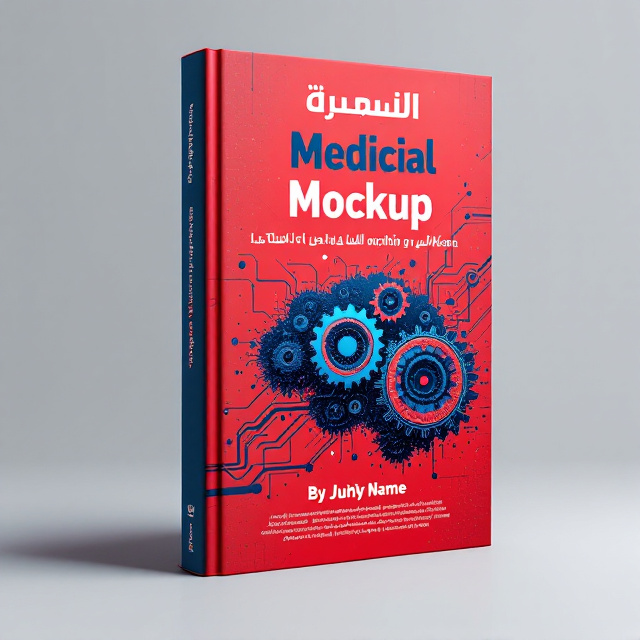 The cover features a striking combination of red and blue colors. The background is predominantly red, symbolizing passion and intensity, while the title is presented in bold blue letters, representing trust and intelligence. In the center of the cover, there is an abstract image of interconnected gears, representing the digital age and artificial intelligence. The gears are arranged in a way that suggests movement and progress.