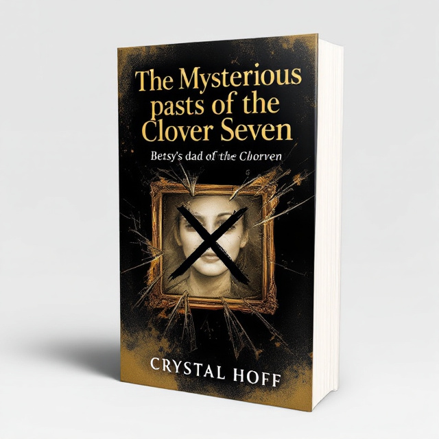 The cover features an illustration of a burned old photo in a broken frame, with Betsy's dad's face crossed out. The photo is surrounded by a black and gold color scheme, representing the mysterious and intense nature of the book.
