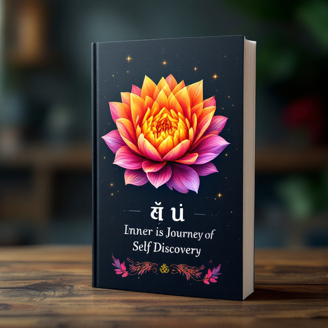 The cover features a vibrant and colorful illustration of a blooming flower, symbolizing inner growth and transformation. The flower appears to be emerging from a dark background, signifying the journey of self-discovery.