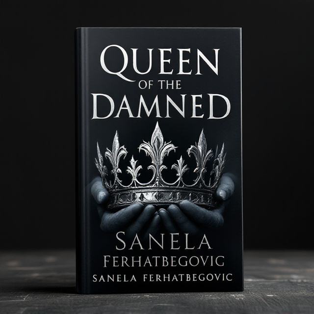 The cover features a dark, moody scene with a female figure partially visible. She holds a metallic crown down as if in defeat. The crown has jagged, spiked tips resembling fleur-de-lis shapes. The hand holding it is gloved, adding to the gritty atmosphere. The overall tone is one of power, struggle, or loss, symbolized by the crown being held but not worn.