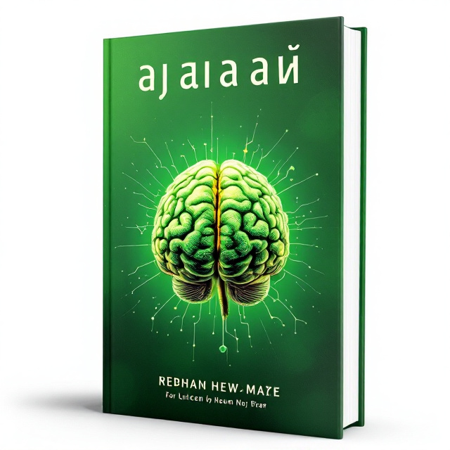 The cover features a vibrant green background with a close-up image of a human brain in the center. The brain image is highly detailed and showcases the intricate structures and connections within the brain.