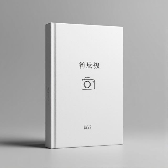 The cover features a minimalistic design with a clean background. In the center, there is a single camera lens icon, representing the concept of filmmaking. The lens is surrounded by simple geometric shapes, showing creativity and artistic expression. The color palette is monochromatic, with shades of gray and white, giving a modern and elegant look.