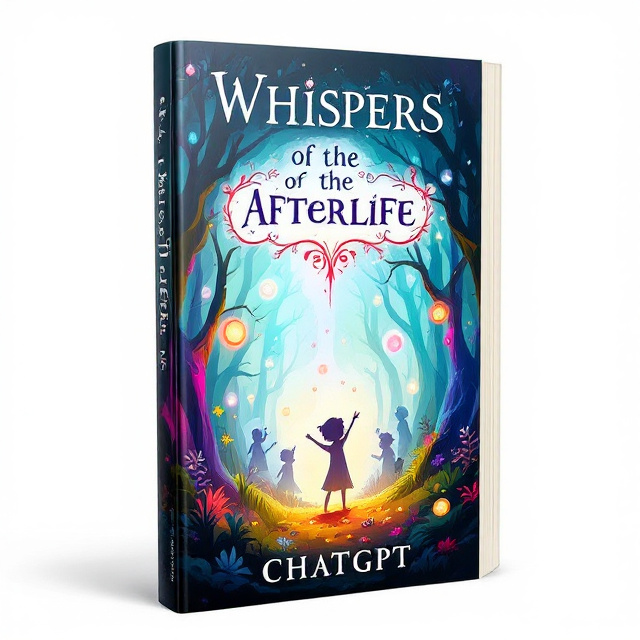 The cover features a whimsical, illustrated scene of a colorful forest with floating orbs of light. In the center, a playful spirit is seen, surrounded by other spirits. The scene evokes curiosity, joy, and a sense of playfulness.