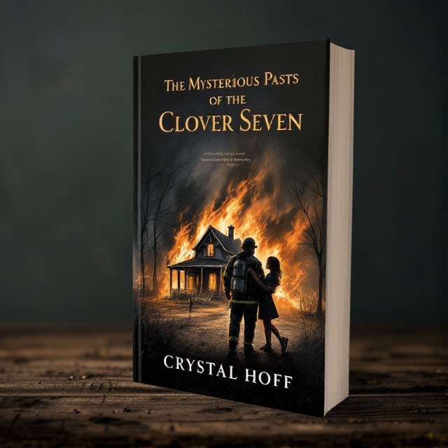 The cover features an illustration of a burning farmhouse surrounded by darkness. In the foreground, a firefighter is shown holding a crying nine-year-old girl named Betsy. The illustration is done in a black and gold color palette, creating a sense of mystery and intrigue.