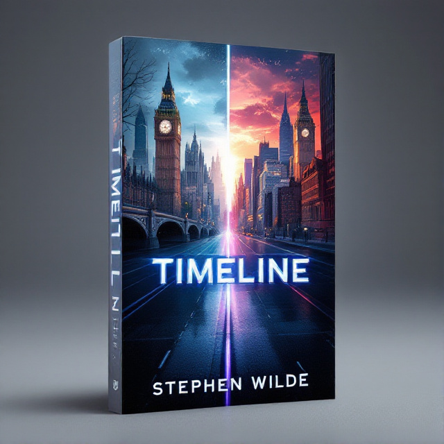 The cover features a split-screen design, with the left side depicting the iconic landmarks of London, such as Big Ben and the Tower Bridge, while the right side showcases the skyscrapers and cityscape of New York. In the center, there is an exaggerated movement of the GMT line shifting from London to New York, symbolizing the central theme of the book.